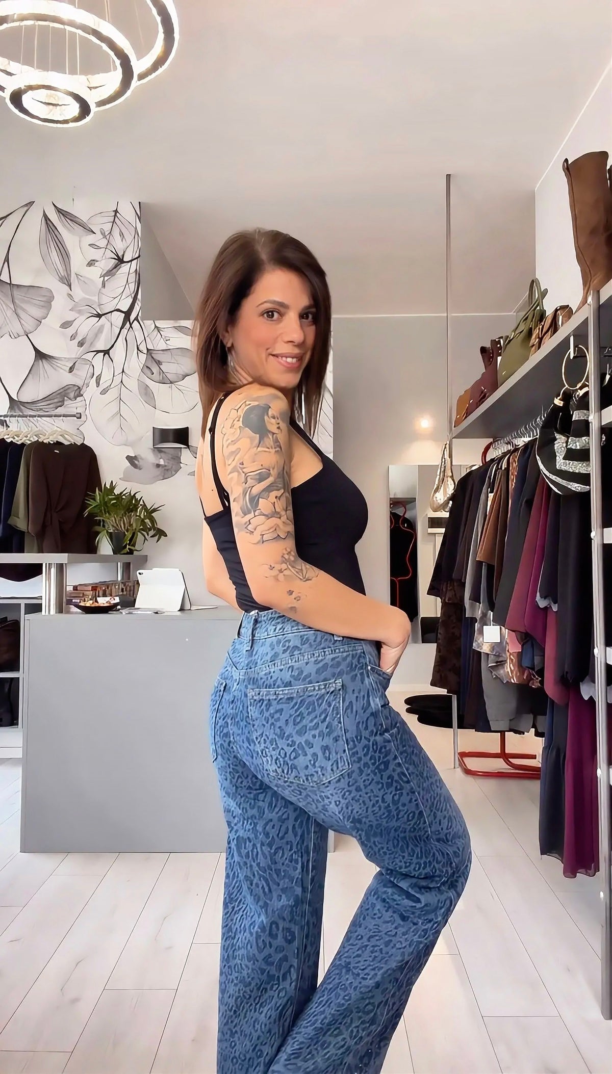 Jeans Animalier Strass