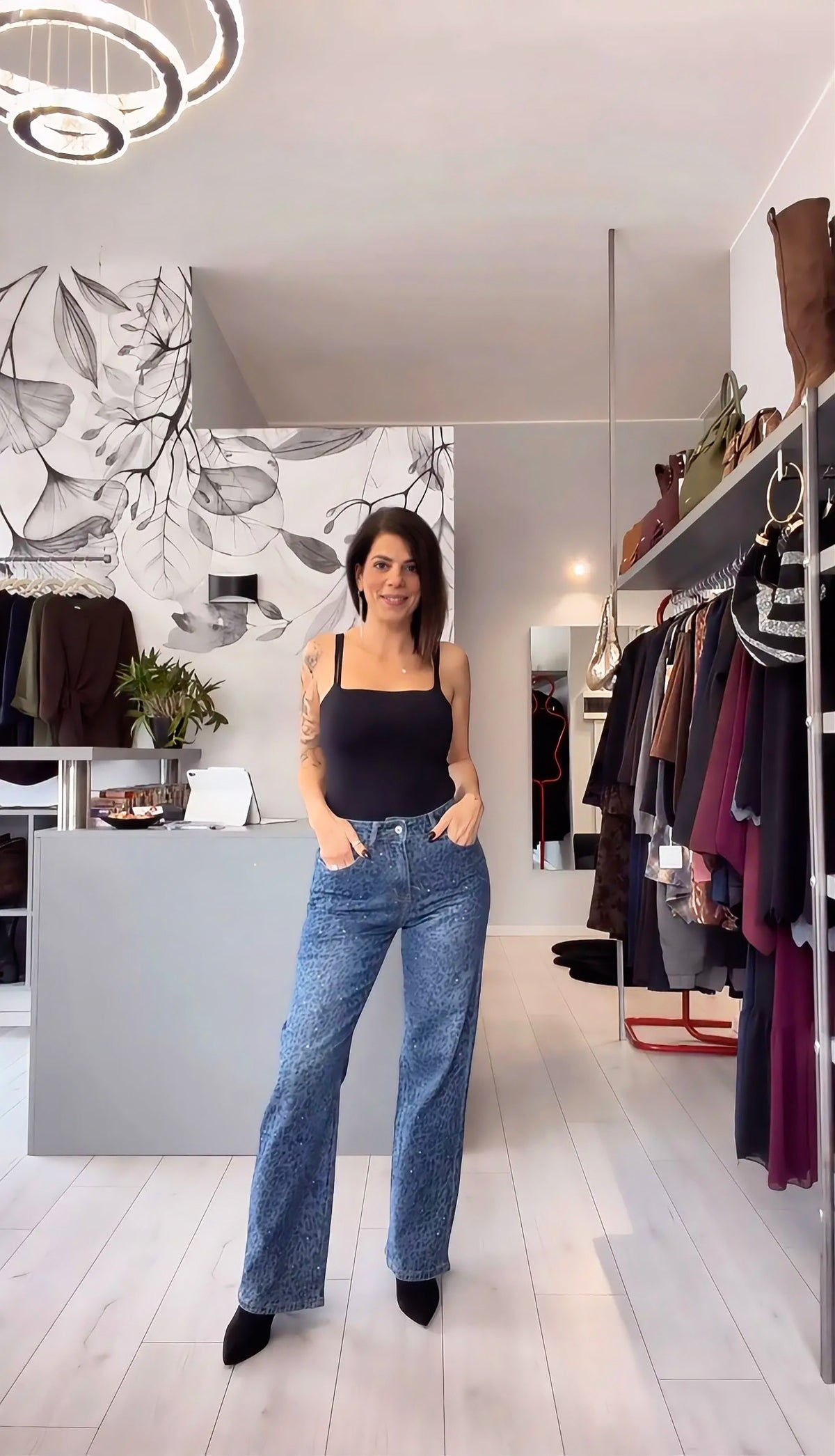 Jeans Animalier Strass