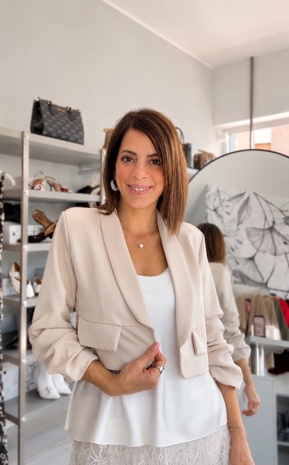 Blazer Crop Arriciato
