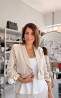 Blazer Crop Arriciato