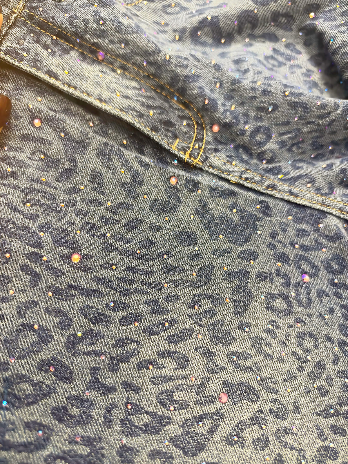 Jeans Animalier Strass