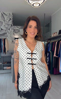Gilet Pois & Pizzo - Dame Ly